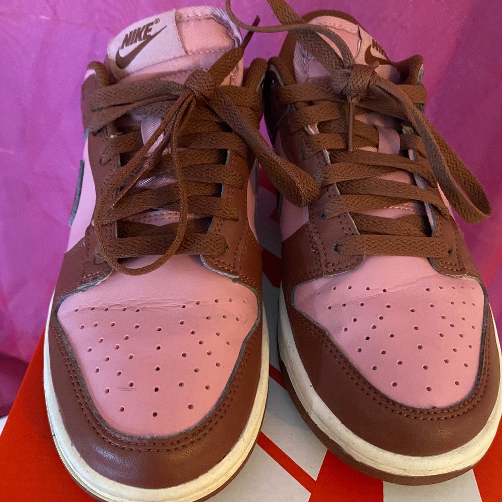 Women’s Nike Dunks size 8 White/Dark Pony/Sail/Elemental Pink